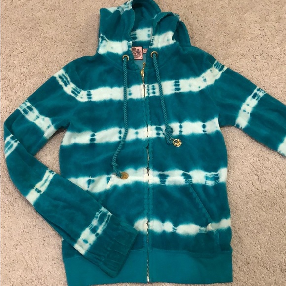 Juicy Zip Up Tie Dye Terry Cloth Size P Like New - Picture 1 of 3